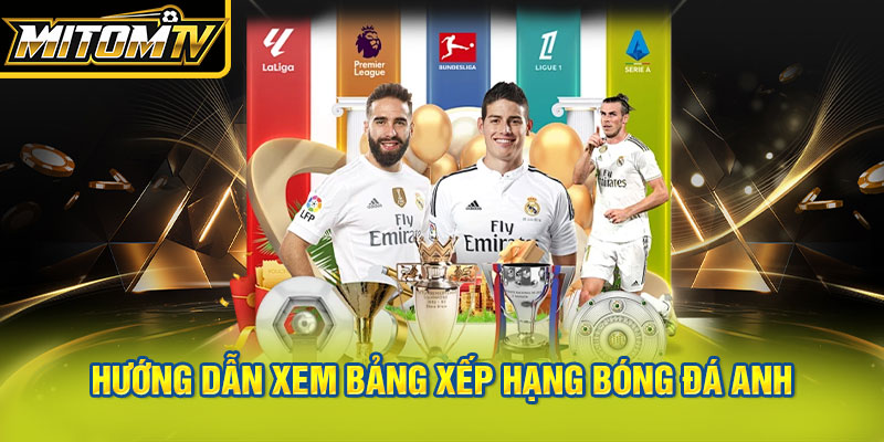 Hướng dẫn xem bảng xếp hạng bóng đá Anh